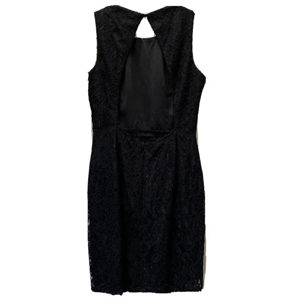 Lulus Dress NWT Black XL Lace Keyhole Backless Short Party Cocktail Formal - Picture 2 of 5